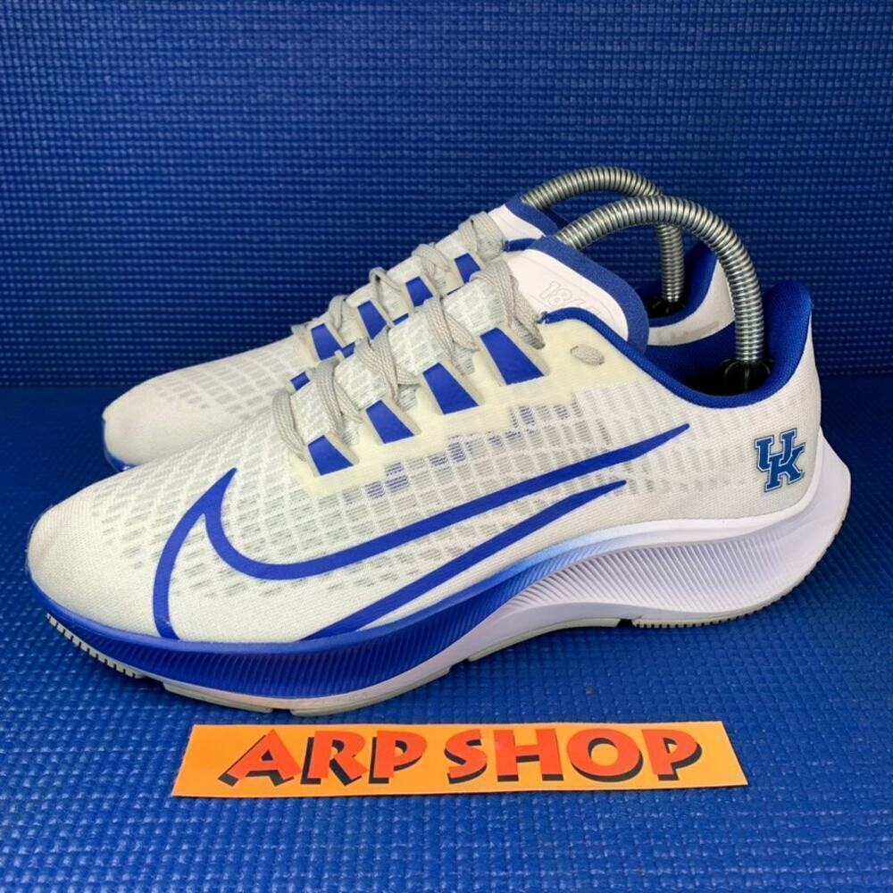Nike Zoom Pegasus 37 Kentucky Wildcats Men`S Size 7 White Blue Shoes C75382-100